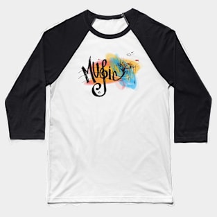 Music Outline Baseball T-Shirt